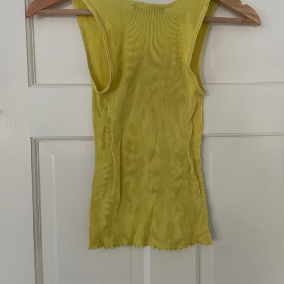 Yellow Crystal BJ Women's Tank Top betsey johnson vintage 90s one size s m L - Picture 5 of 5